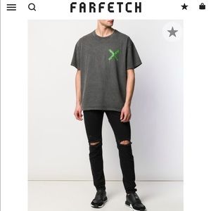 $136 (New) REPRESENT (British) ripped black jeans